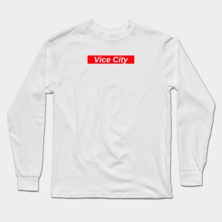 Vice City // Red Box Logo Long Sleeve T-Shirt